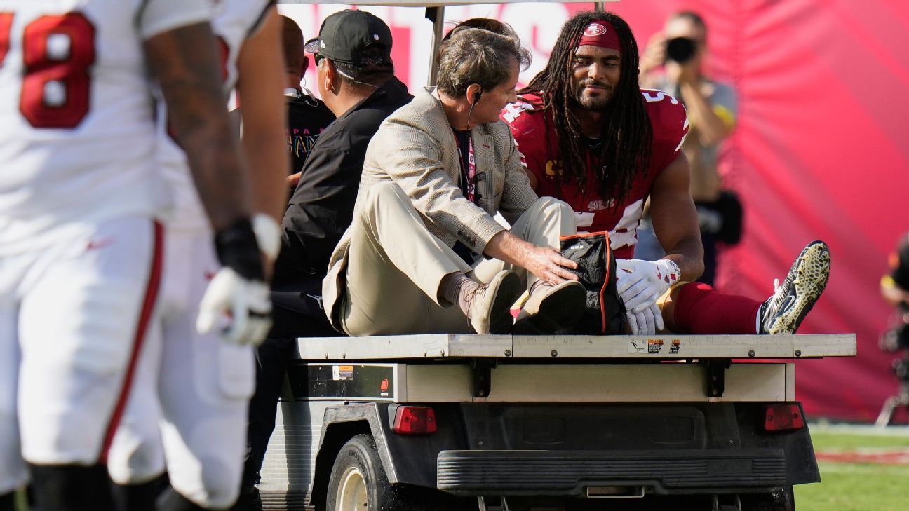 49ers lose top LB Warner to season-ending injury