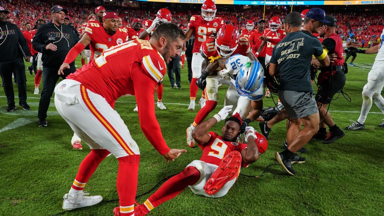 Postgame fight mars Chiefs’ win against Lions