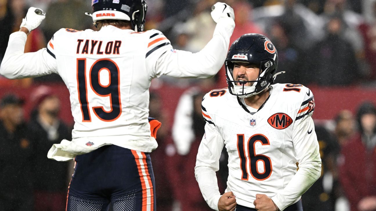 Bears’ Jake Moody connects on field goal as time expires to beat Commanders